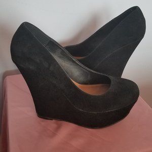 Steve Madden Blk Suede Sexy Platform Shoes